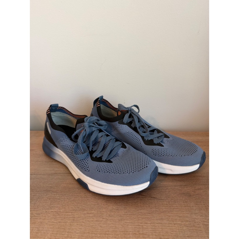 Kuru Atom Womens 10 Blue Black Knit Walking Running Shoes 206606100